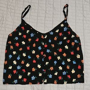 Madewell Black Floral Camisole